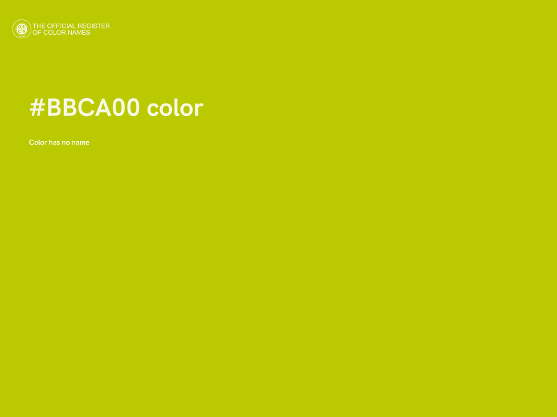 #BBCA00 color image