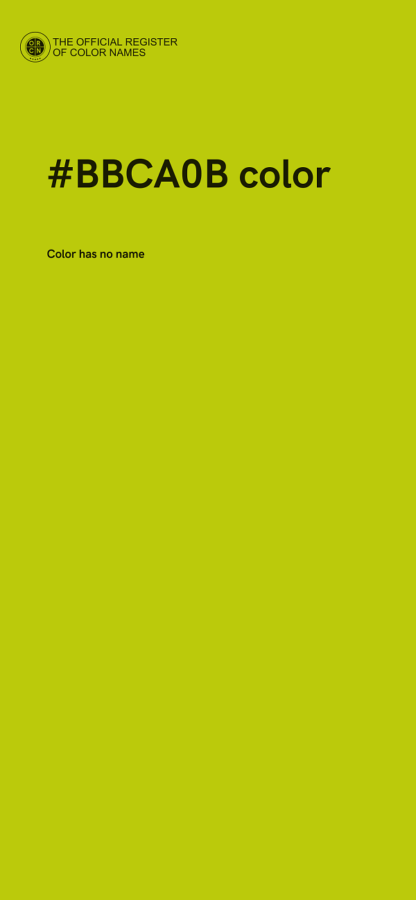 #BBCA0B color image