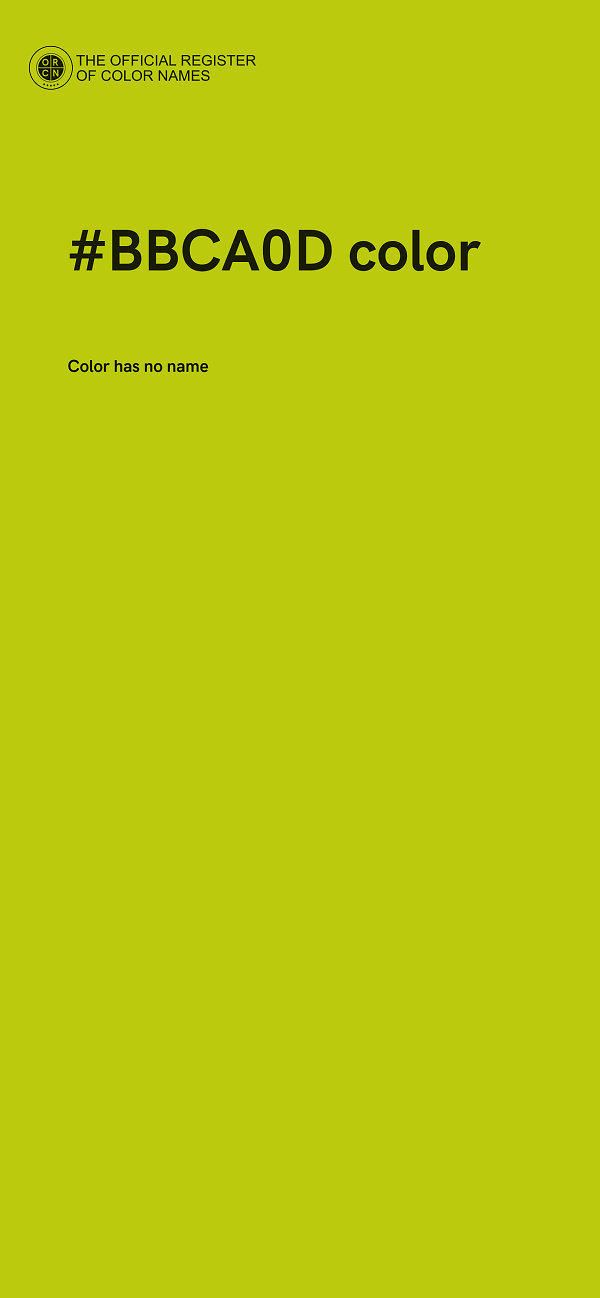 #BBCA0D color image