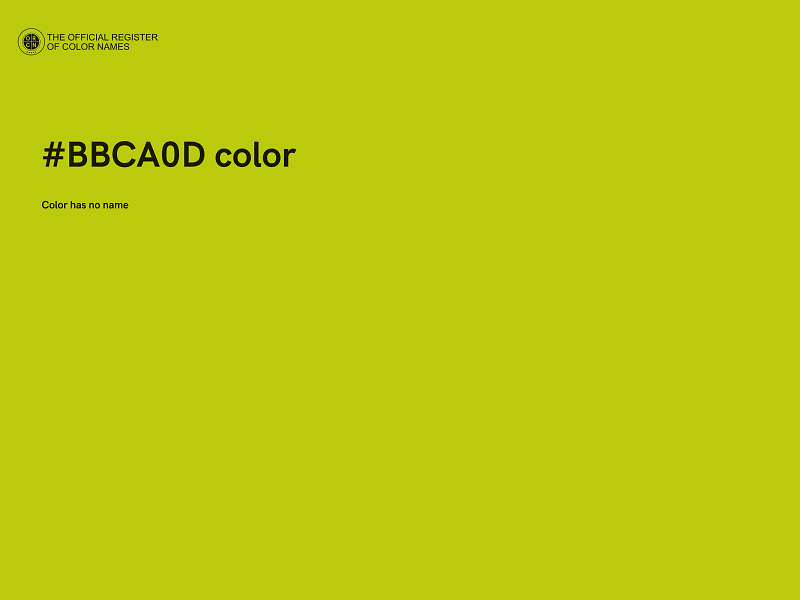 #BBCA0D color image