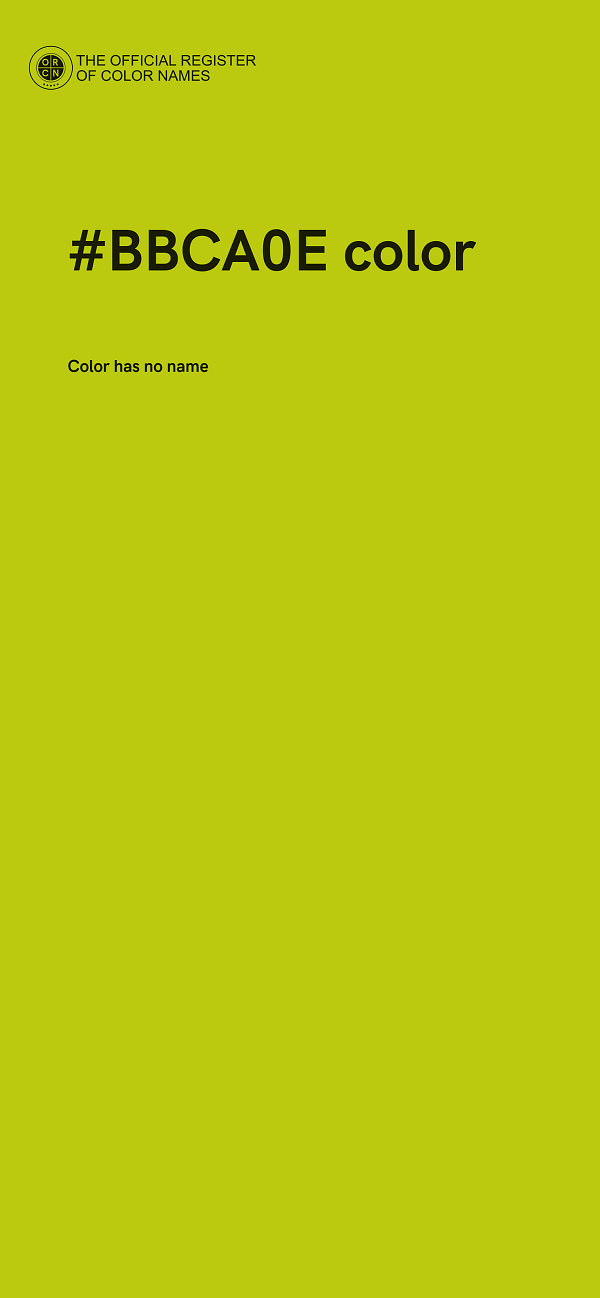 #BBCA0E color image