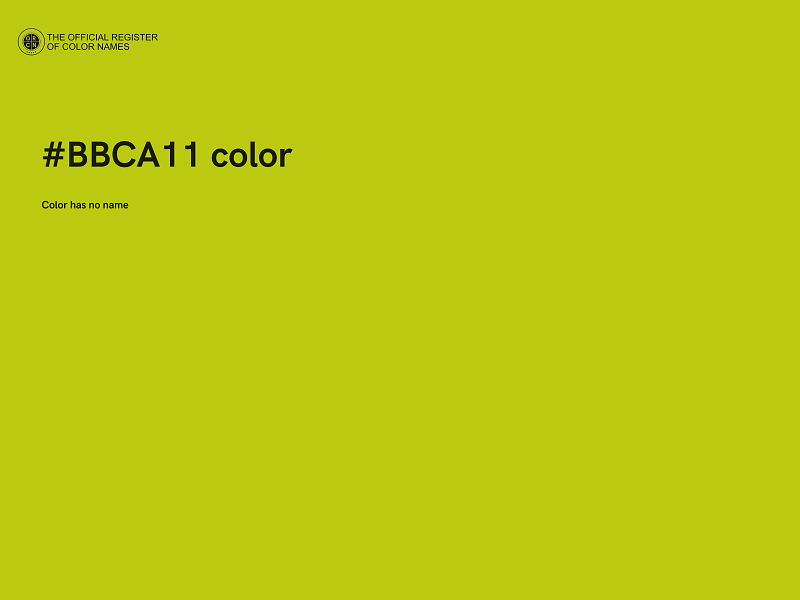 #BBCA11 color image