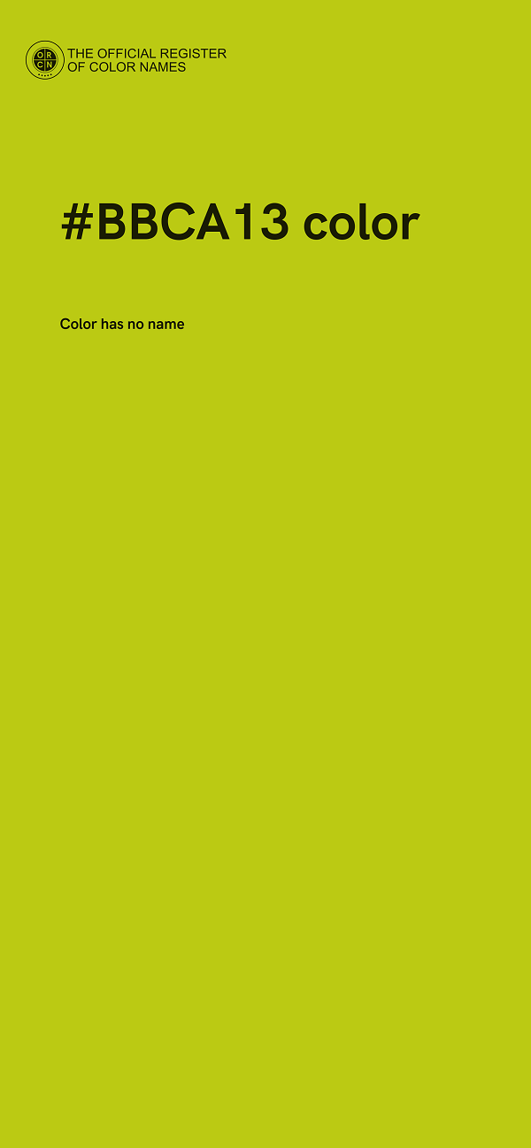 #BBCA13 color image