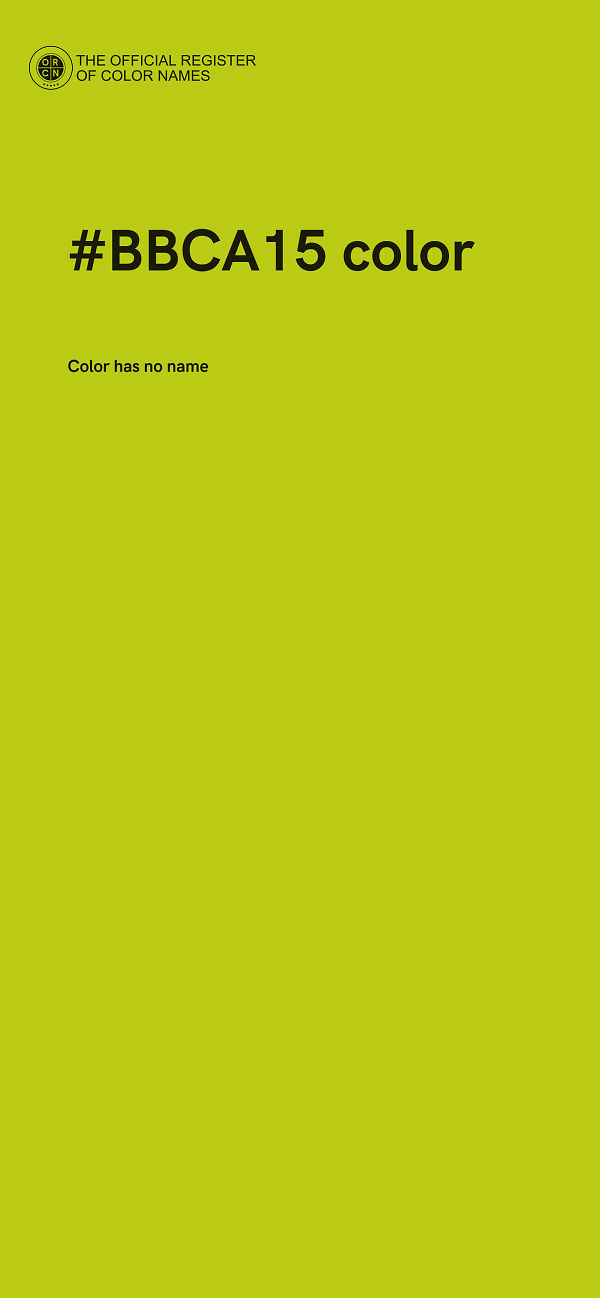 #BBCA15 color image