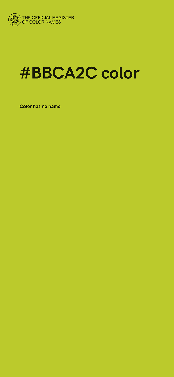 #BBCA2C color image