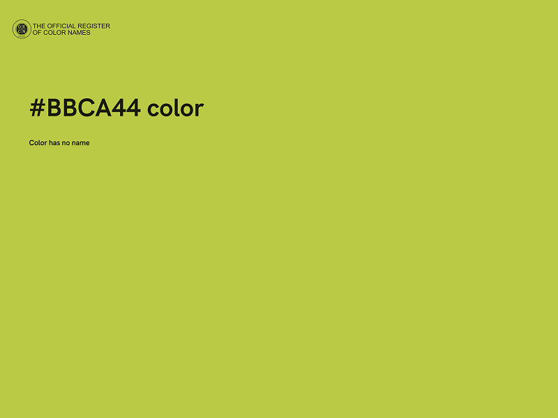 #BBCA44 color image