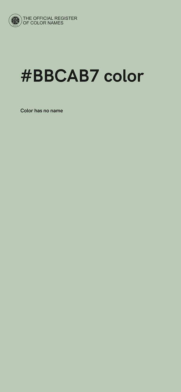#BBCAB7 color image