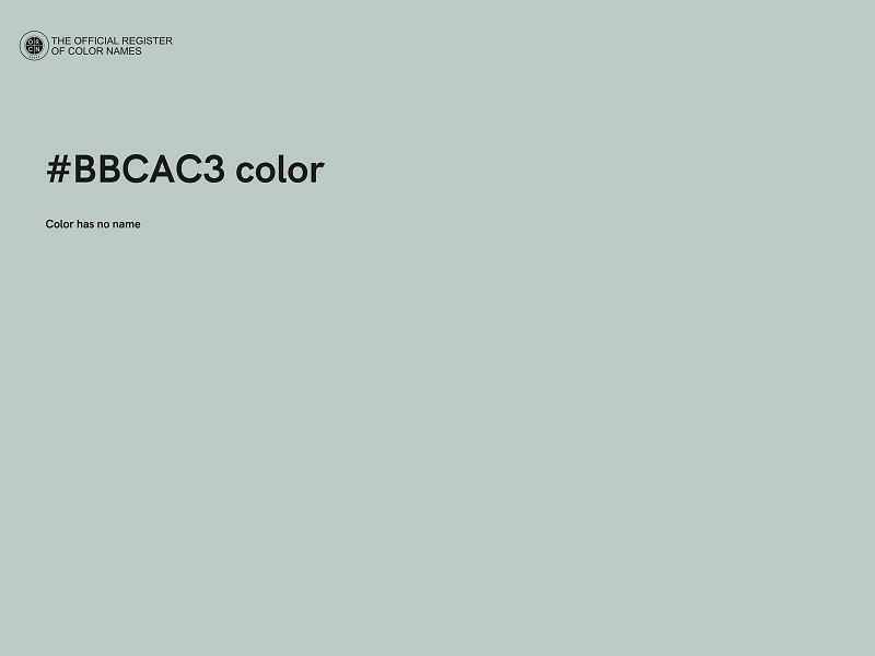 #BBCAC3 color image