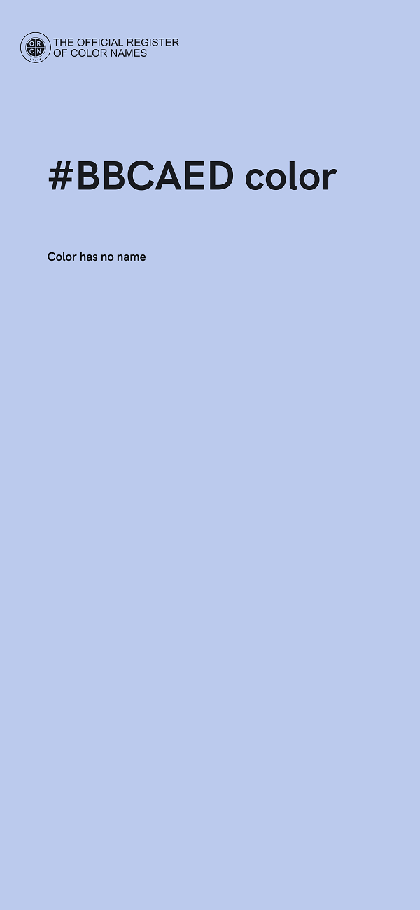 #BBCAED color image