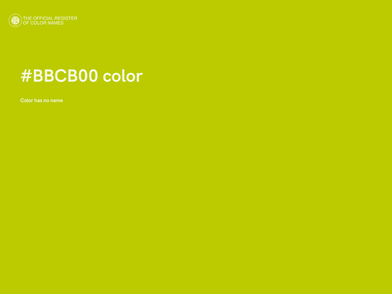 #BBCB00 color image