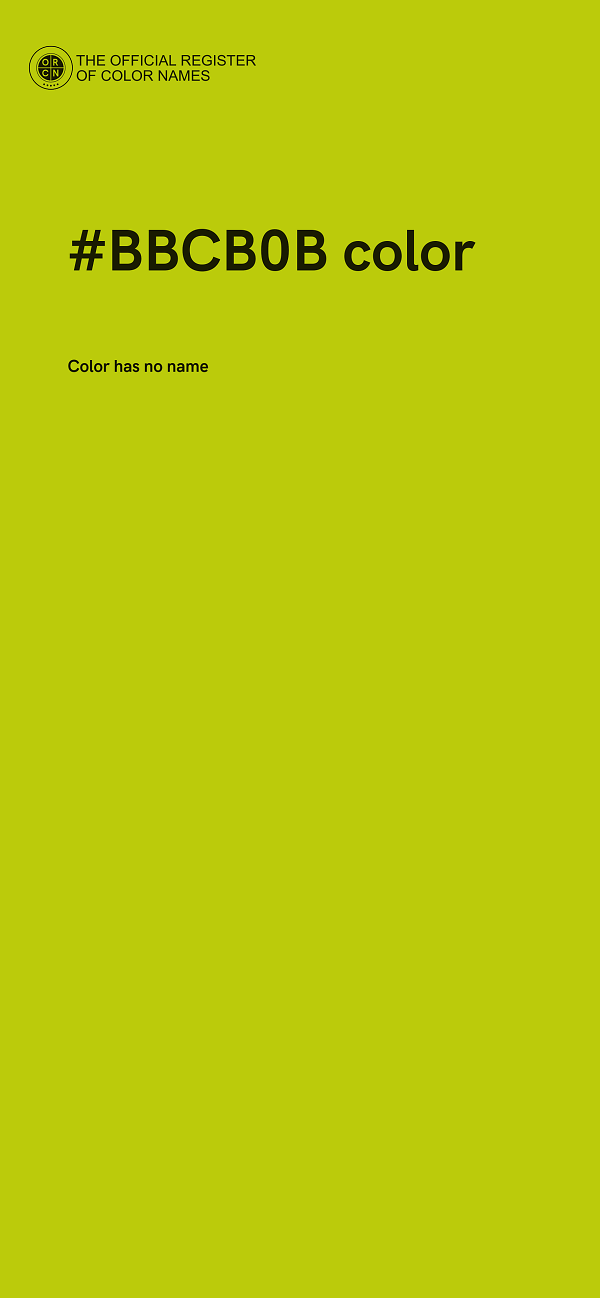 #BBCB0B color image