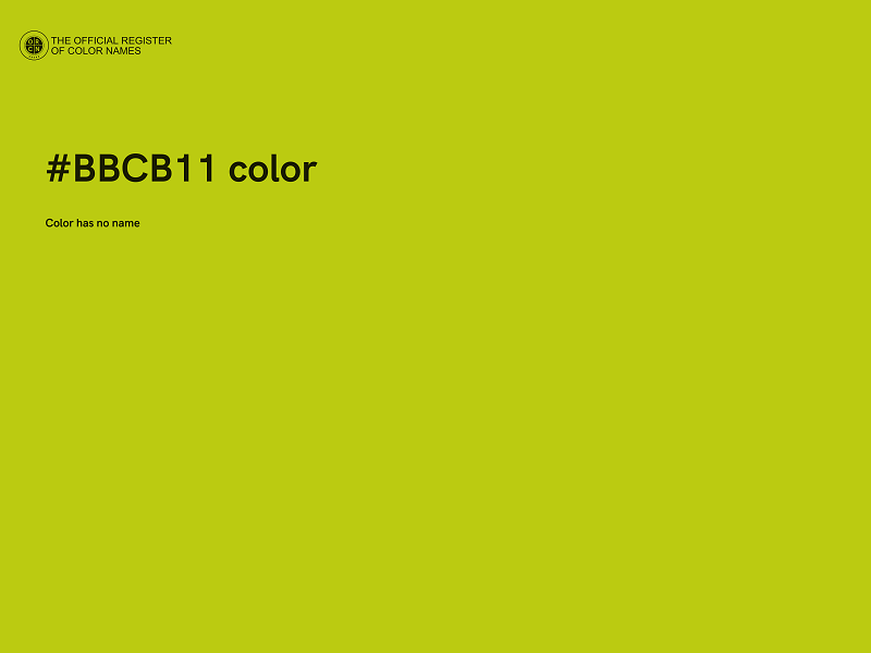 #BBCB11 color image