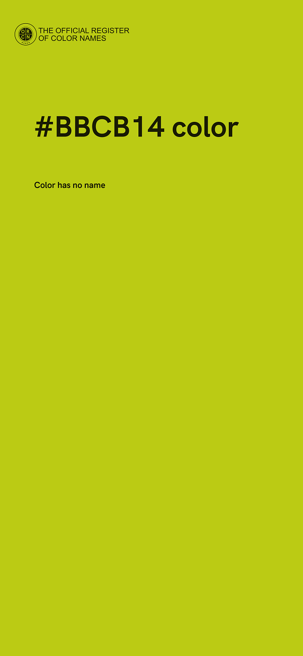 #BBCB14 color image