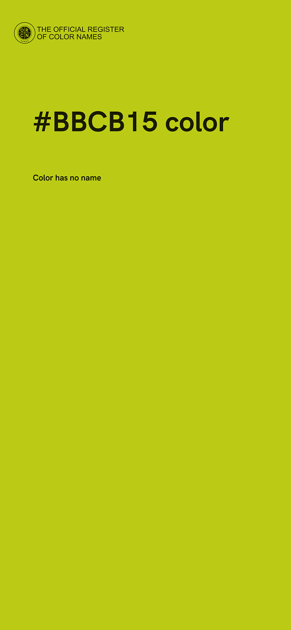 #BBCB15 color image