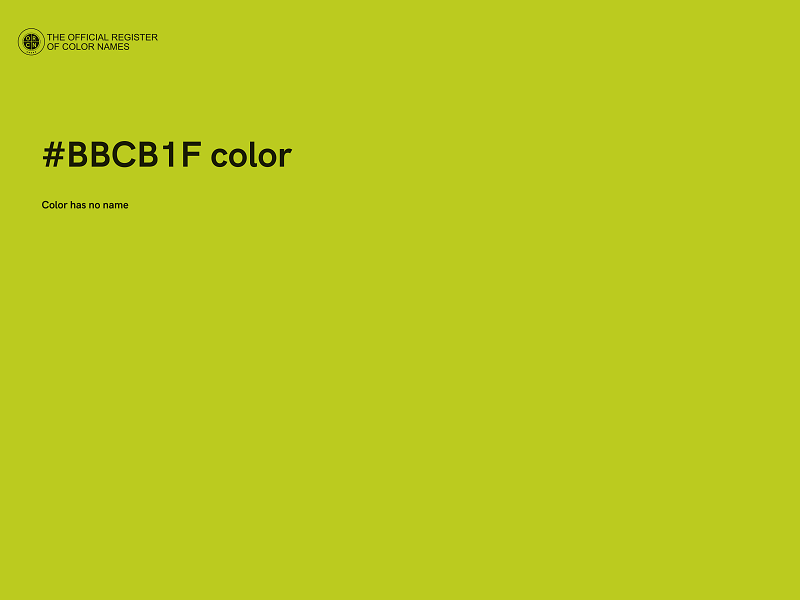 #BBCB1F color image