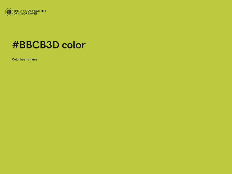 #BBCB3D color image