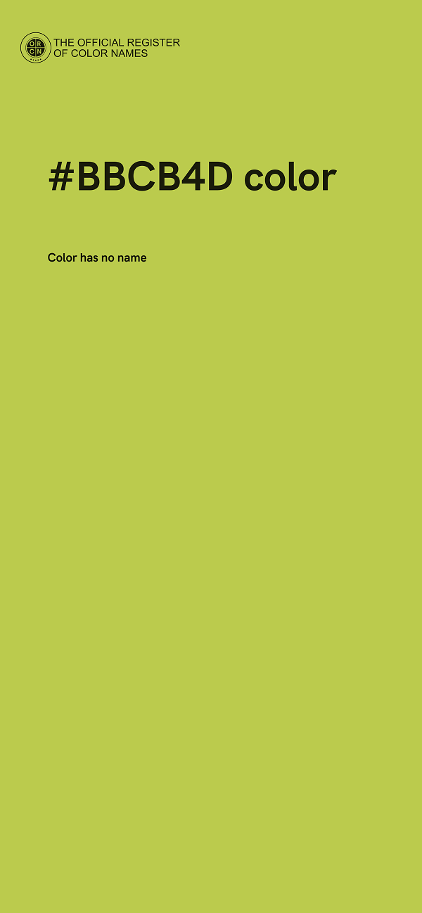 #BBCB4D color image