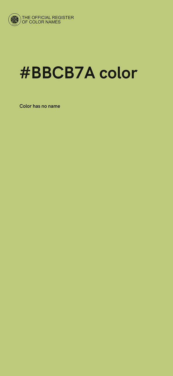 #BBCB7A color image