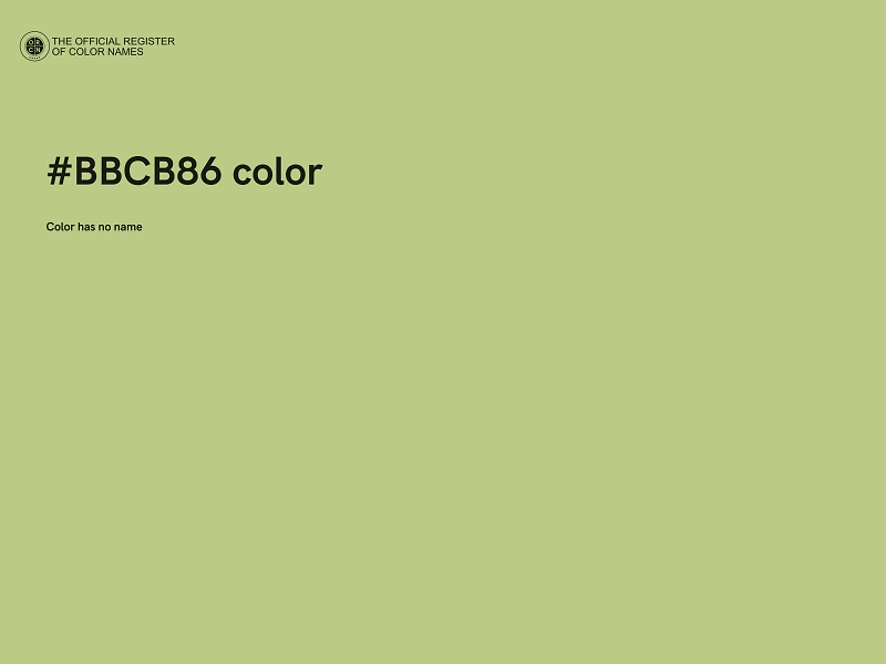 #BBCB86 color image