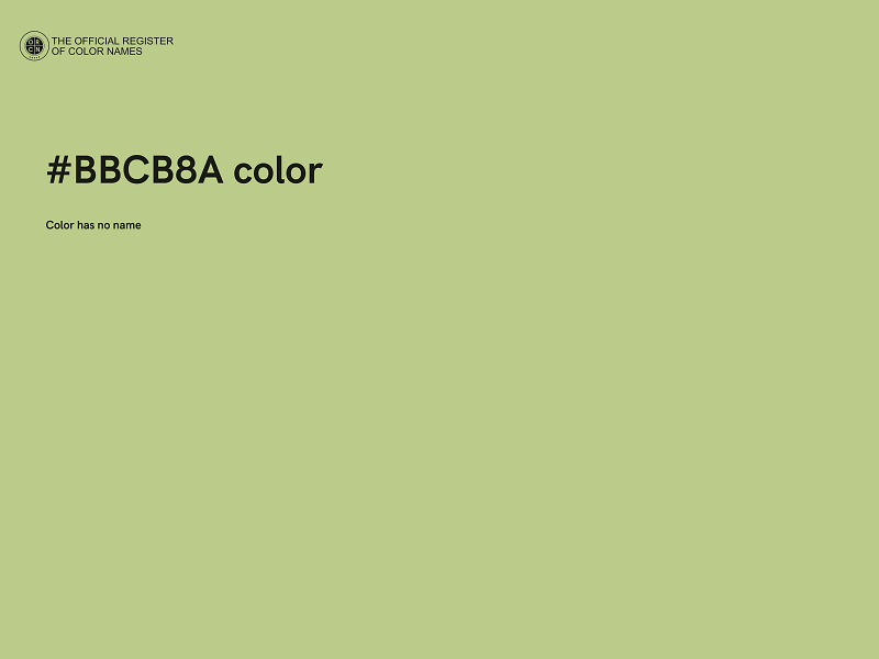 #BBCB8A color image