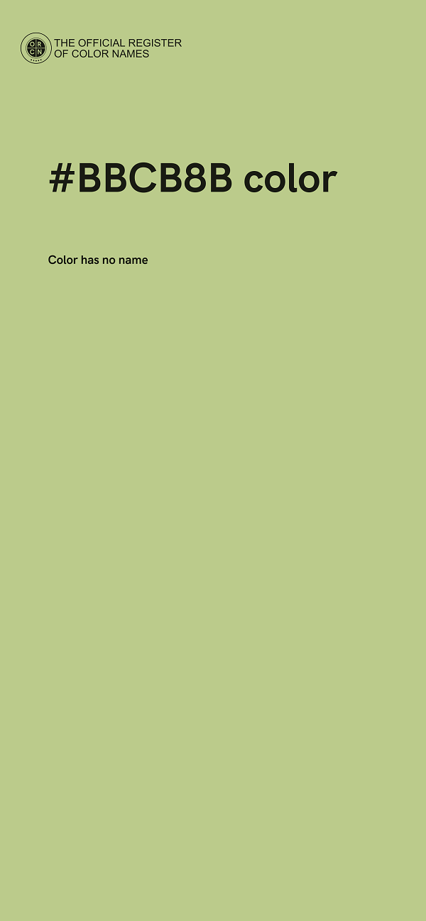 #BBCB8B color image