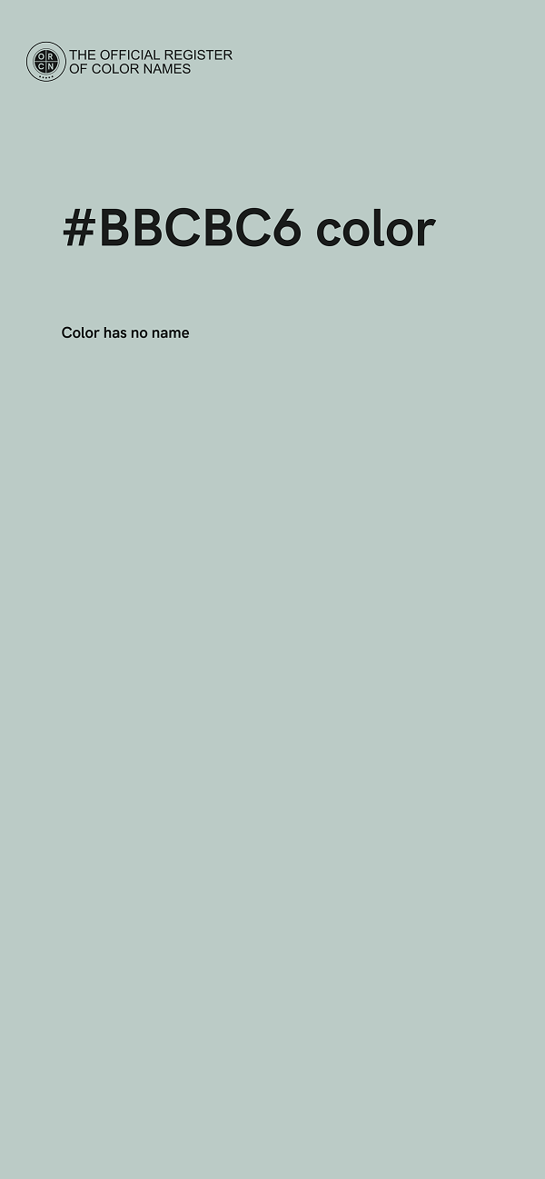 #BBCBC6 color image