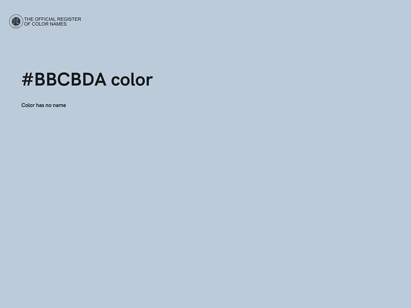 #BBCBDA color image