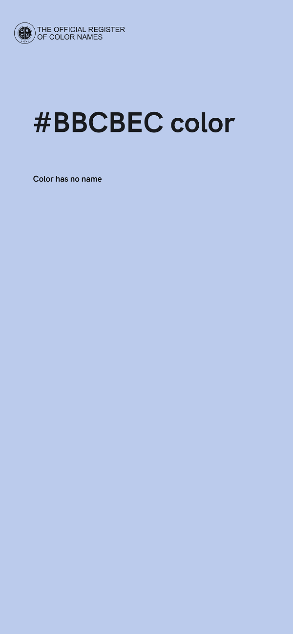 #BBCBEC color image