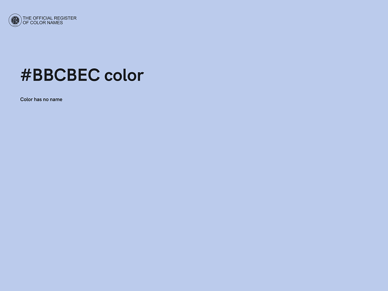 #BBCBEC color image