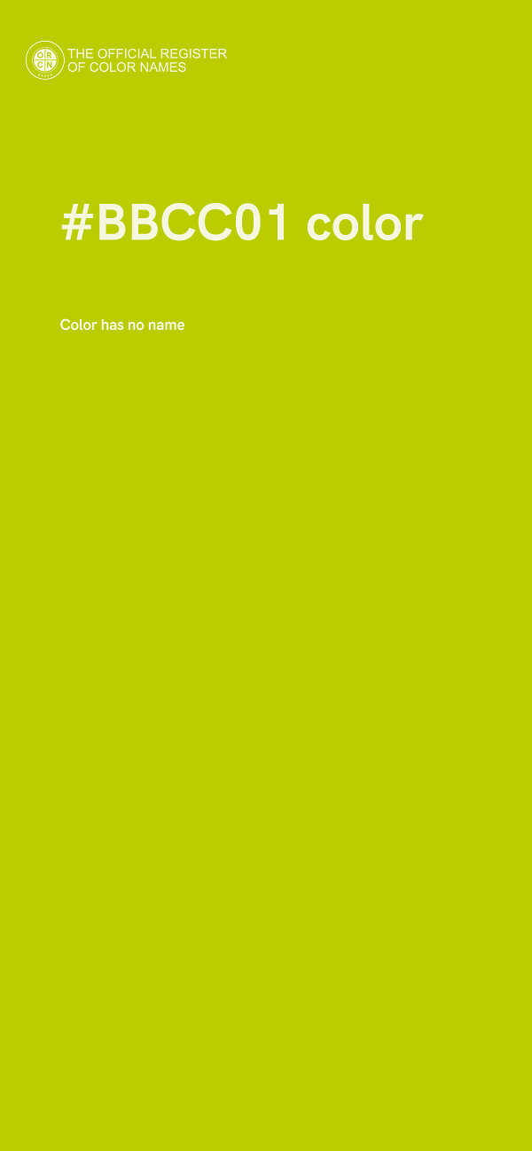 #BBCC01 color image