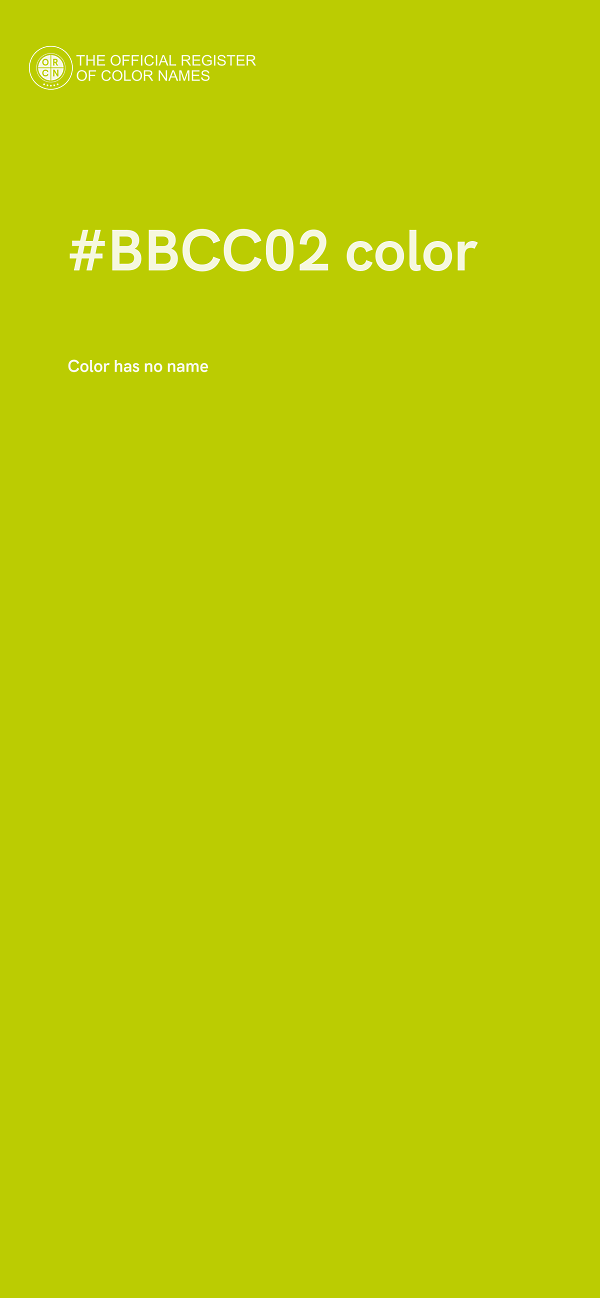 #BBCC02 color image