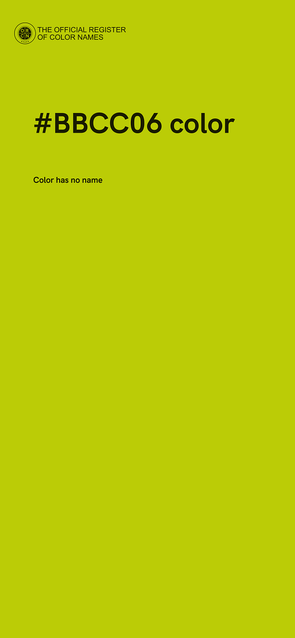 #BBCC06 color image
