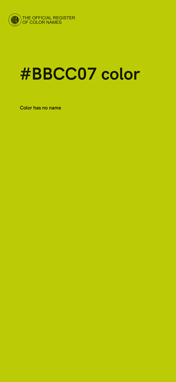#BBCC07 color image