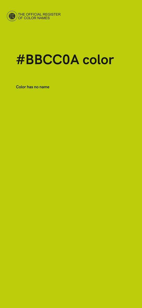 #BBCC0A color image