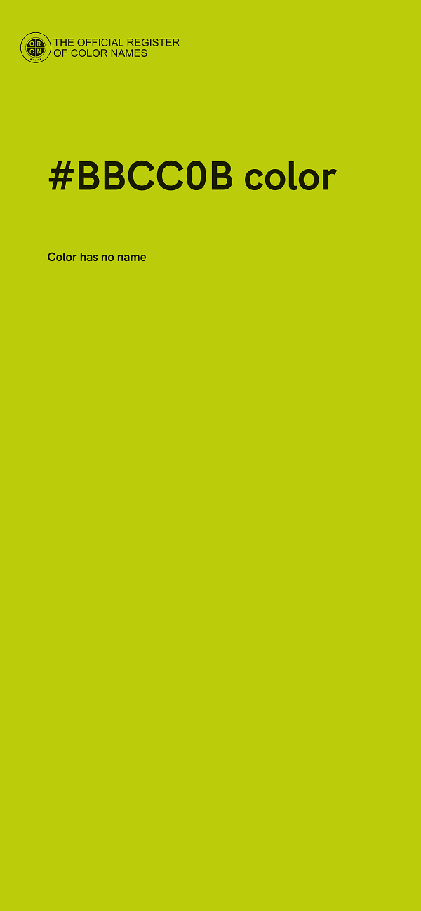 #BBCC0B color image