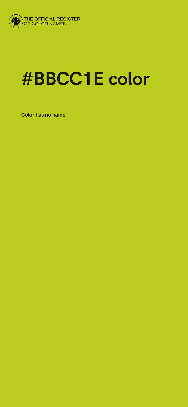 #BBCC1E color image