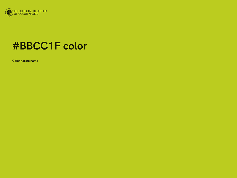 #BBCC1F color image