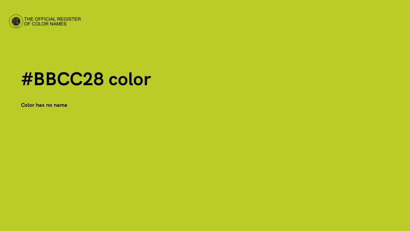 #BBCC28 color image