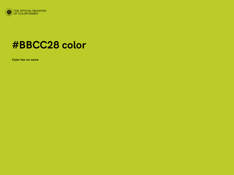 #BBCC28 color image