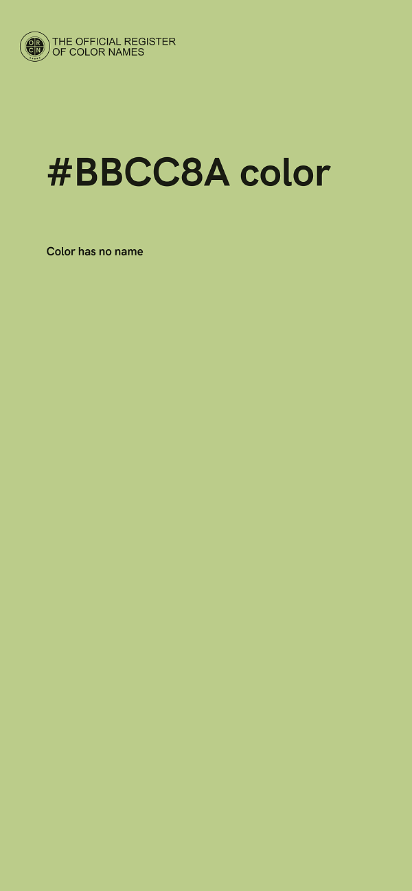 #BBCC8A color image
