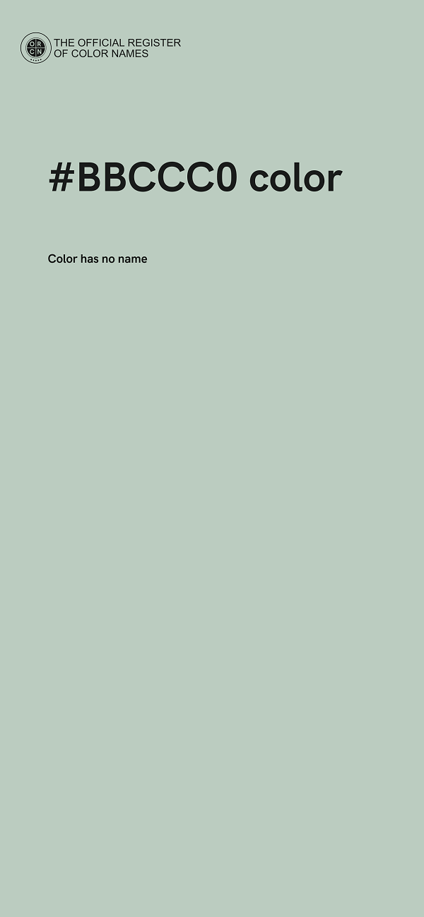 #BBCCC0 color image