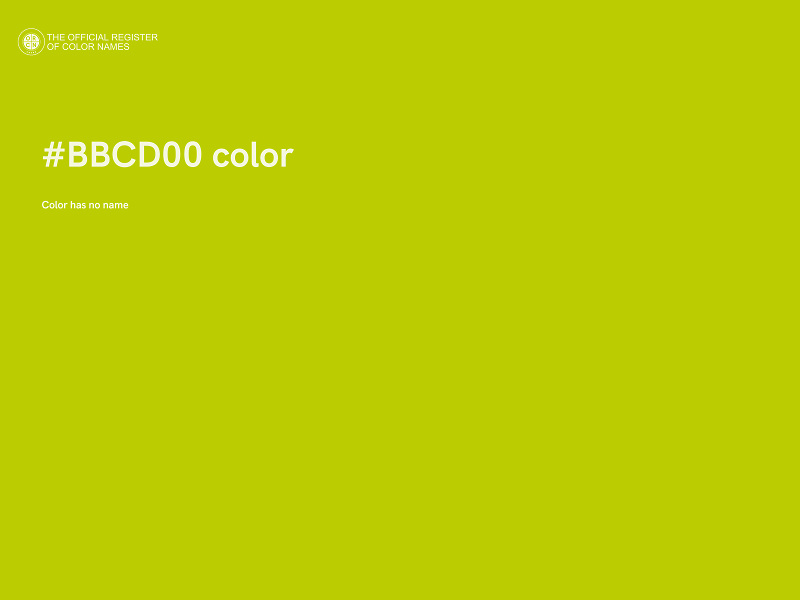 #BBCD00 color image