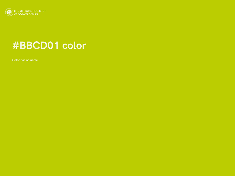 #BBCD01 color image