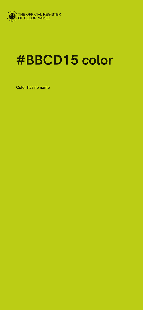 #BBCD15 color image