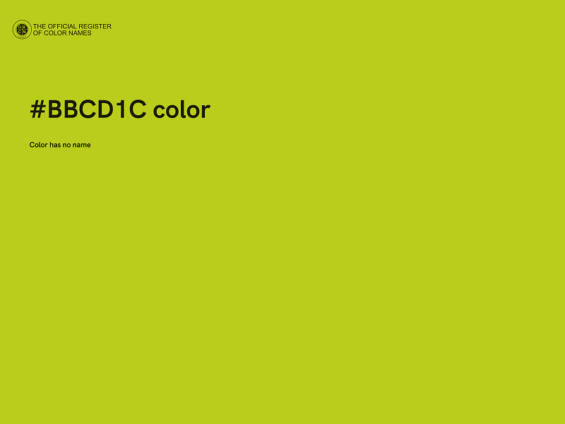 #BBCD1C color image