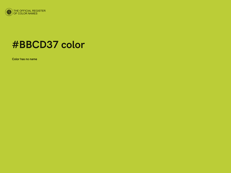 #BBCD37 color image