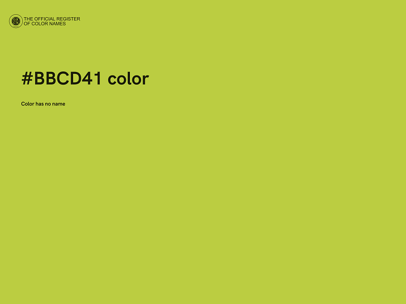 #BBCD41 color image