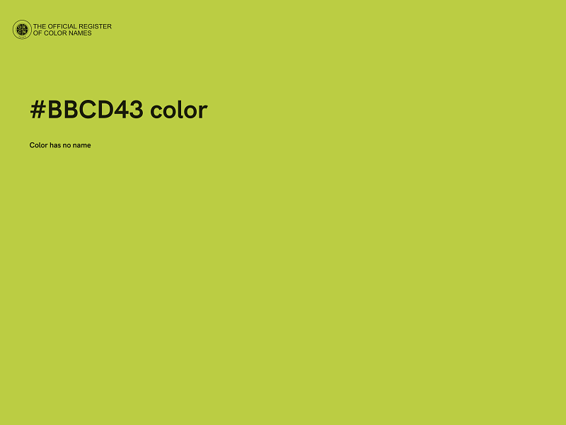 #BBCD43 color image