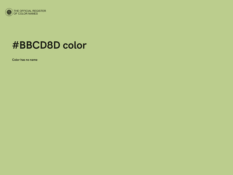 #BBCD8D color image