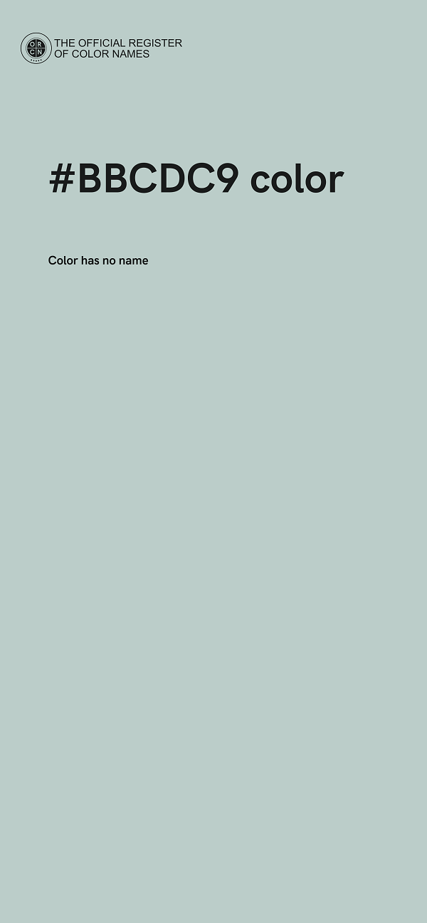 #BBCDC9 color image